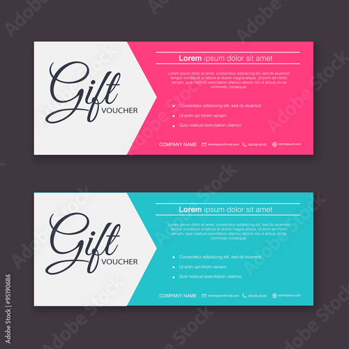 Gift voucher template with colorful pattern, Gift certificate. B
