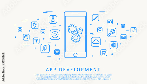 app development thin line design