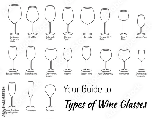 Hand drawn isolated wine glasses