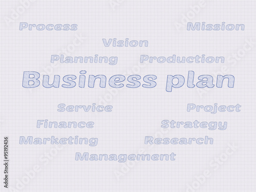 business plan written as a sketch on paper