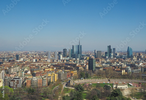 Aerial view of Milan