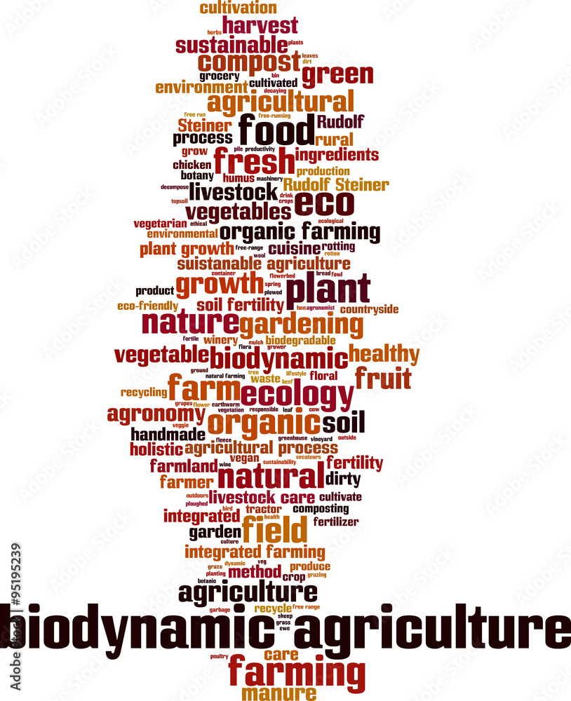 Obraz premium Biodynamic agriculture word cloud concept. Vector illustration