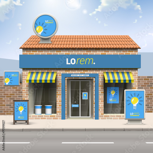 Store with elements of outdoor advertising