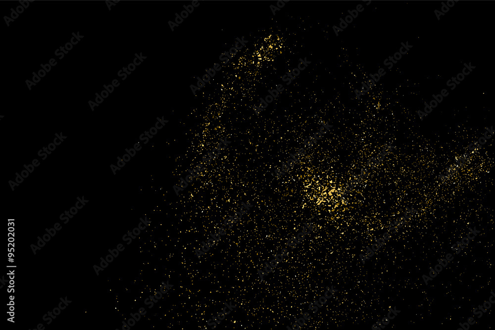 Gold glitter texture on a black background. Golden explosion of confetti. Golden grainy abstract texture on a black background. Design element. Vector illustration,eps 10. Gold glitter texture on a black background. Golden explosion of confetti. Golden grainy abstract texture on a black background. Design element. Vector illustration,eps 10.