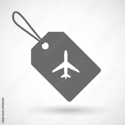 Label icon with a plane