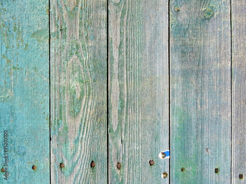 Green Wooden Boards Background