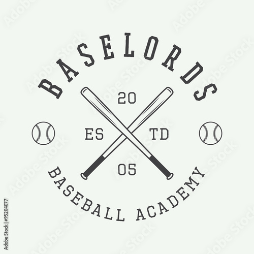 Vintage baseball logo, emblem, badge and design elements. 