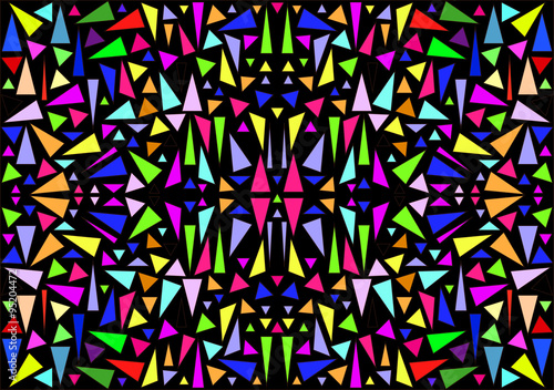 
background in stained glass, mosaic or kaleidoscope