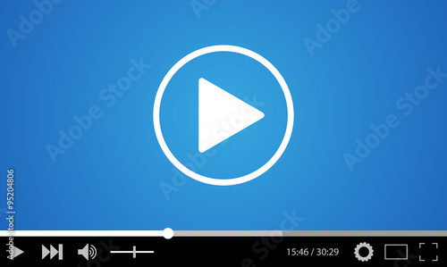 Video player flat design 