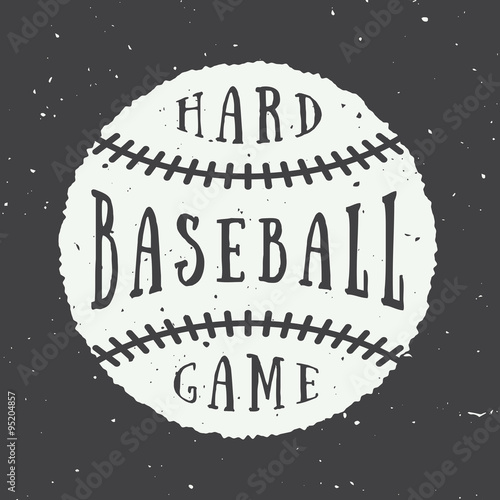 Vintage baseball logo, emblem, badge. Vector illustration