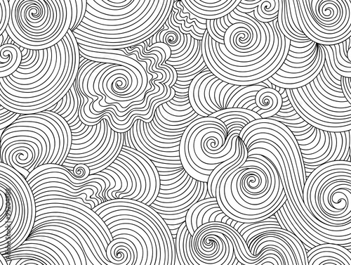 Abstract vector seamless texture with wavy lines
