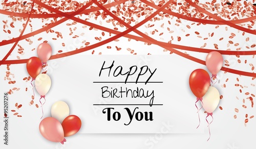 birthday card with balloons