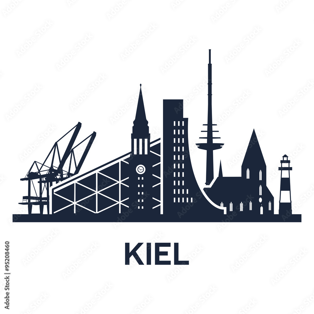 Wunschmotiv: Kiel City Skyline #95208460