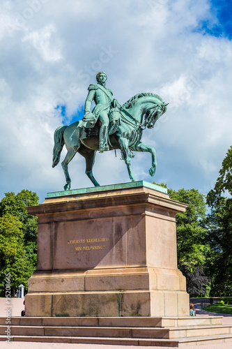 Photography Statue  king Carl Johan XIV in Oslo