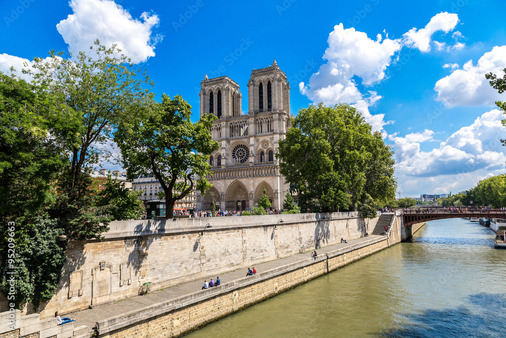 Obraz premium Seine and Notre Dame de Paris
