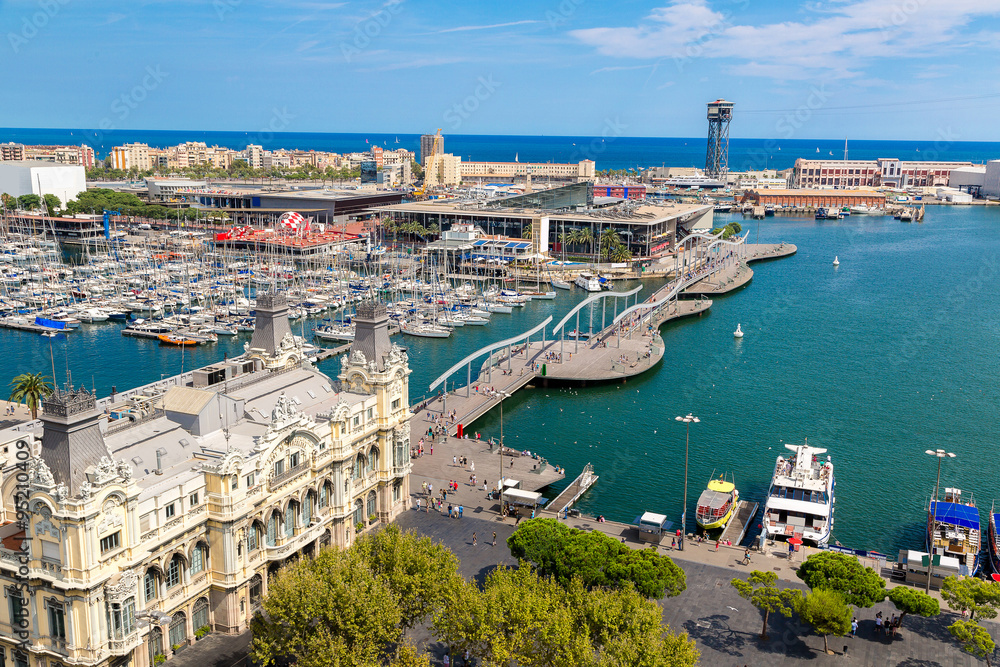Obraz premium Port Vell in Barcelona, Spain
