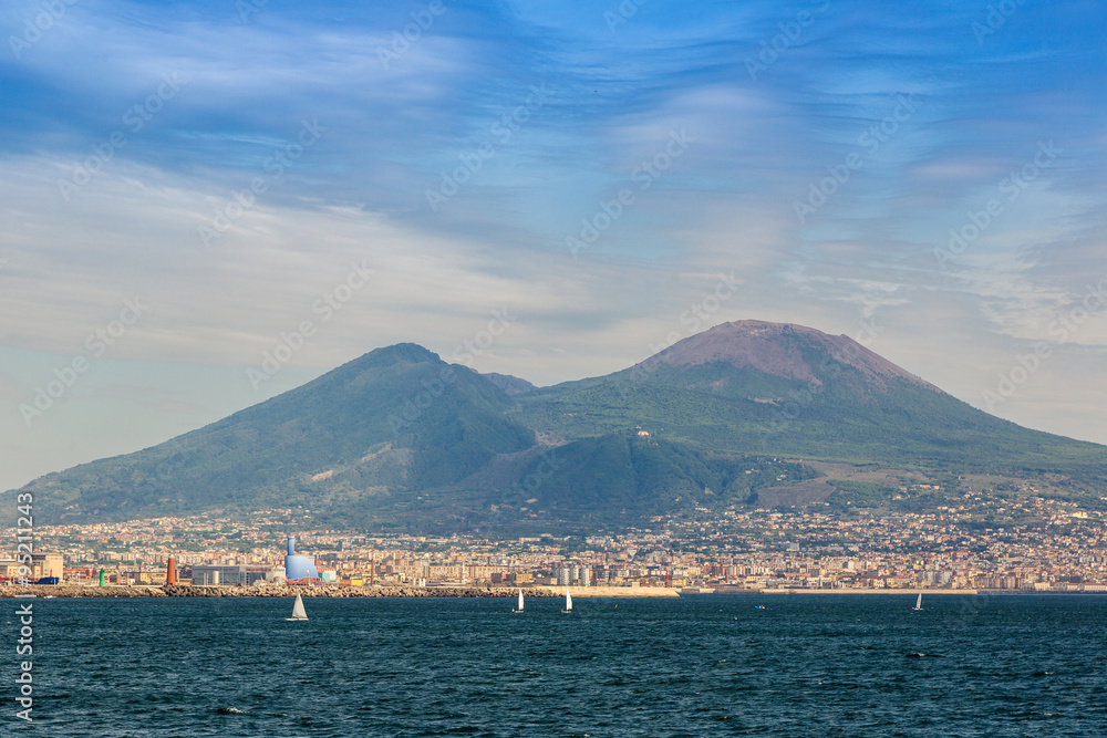 Mount Vesuvius in Naples, Italy