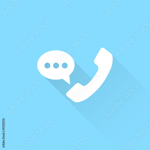 Telephone receiver vector icon.