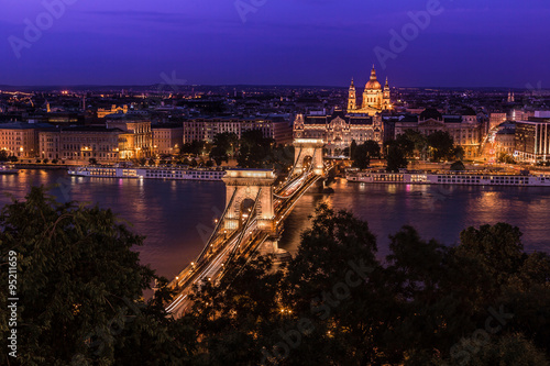 Panorama of Budapest, Hungary, with the Chain Bridge and the Par © Sergii Figurnyi
