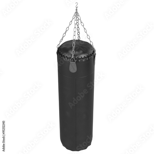 Hanging punching bag with leather straps © ARTYuSTUDIO