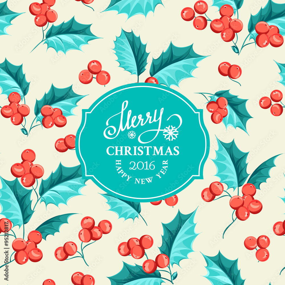 Mistletoe holiday card. Mistletoe holiday card.