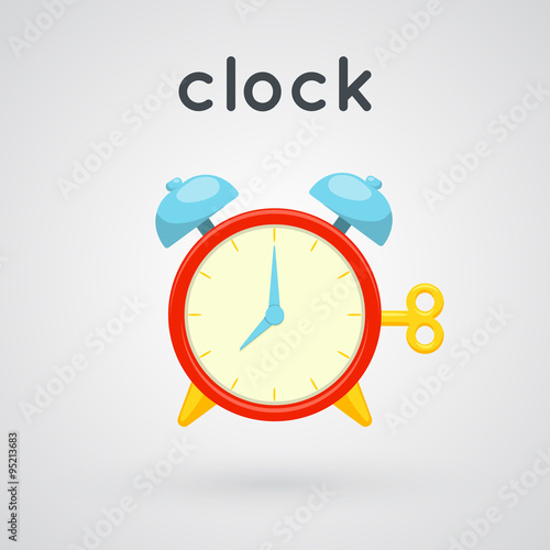 Ringing alarm clock.