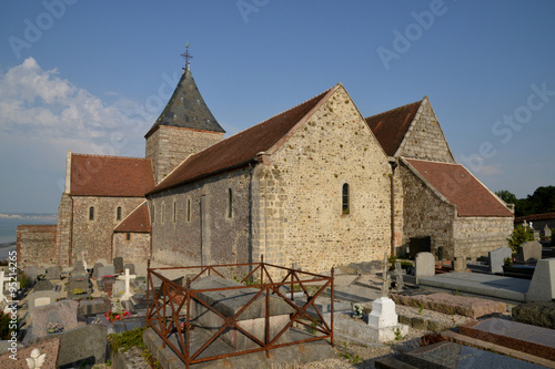 France, the picturesque church of  Varengeville sur Mer photo