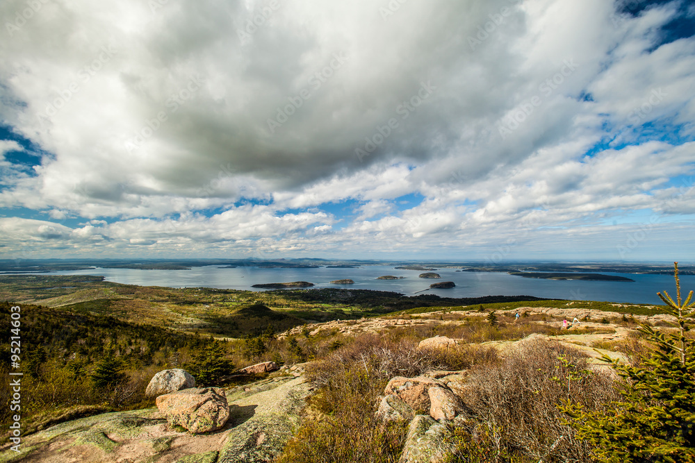 Cadillac Mountain at Acadia National Park in Maine
