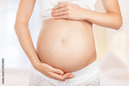 Belly of pregnant woman