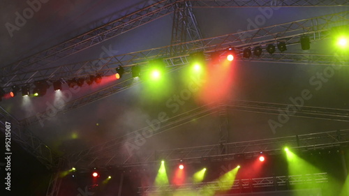 Stage lights at the concert - HD 1080p footage