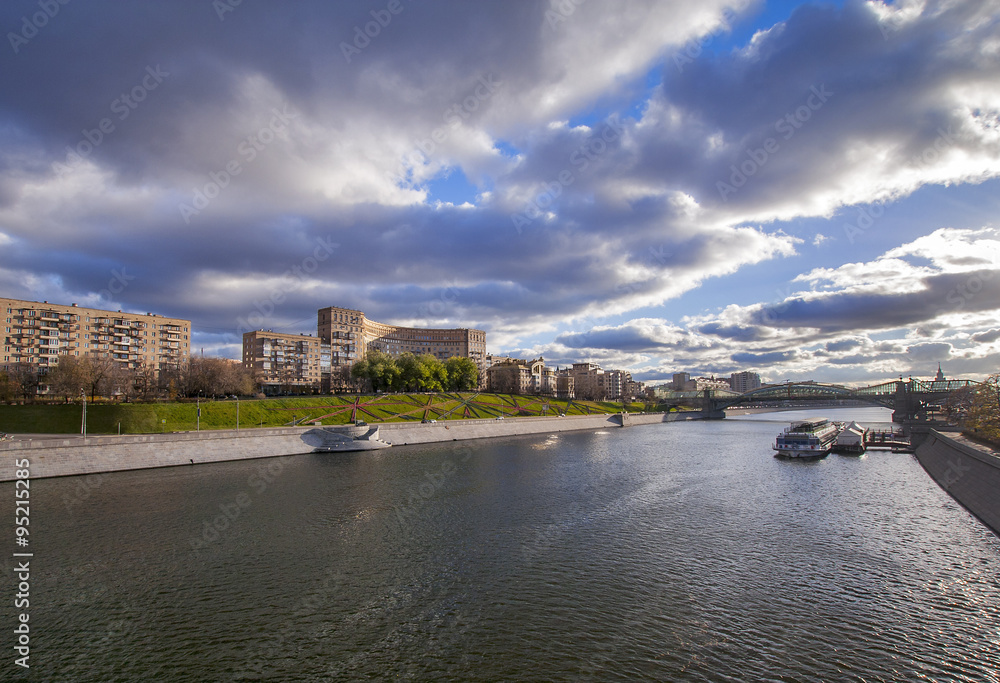 The embankment of the Moscow river