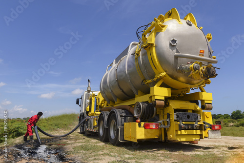 Wallpaper Mural emergency  Vacuum truck  for oil spill  petrochemical industrial . Torontodigital.ca