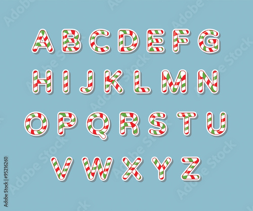 Red and Green Candy Alphabet
