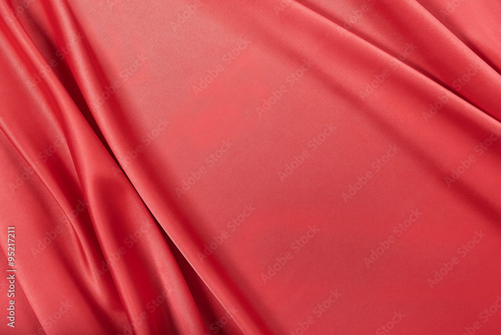 Red silk satin. Red silk satin.
