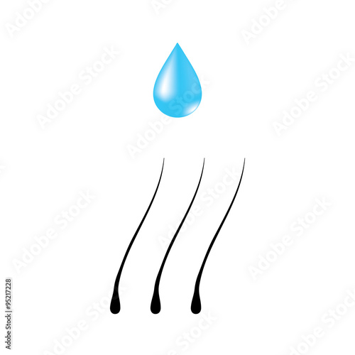 hair water vector