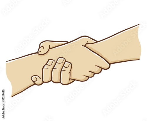 Two Hand Holding Each Other With Strong Grip