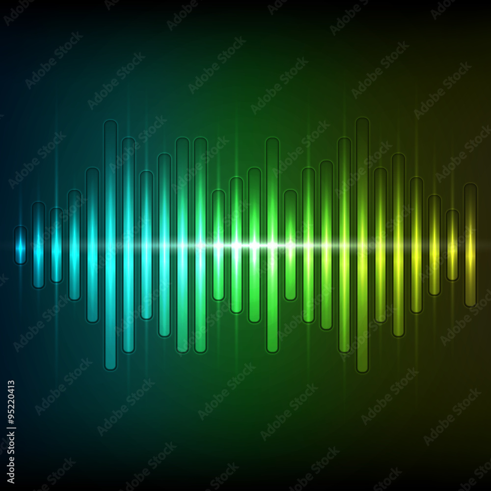 Colorful green-blue digital shining equalizer Colorful green-blue digital shining equalizer