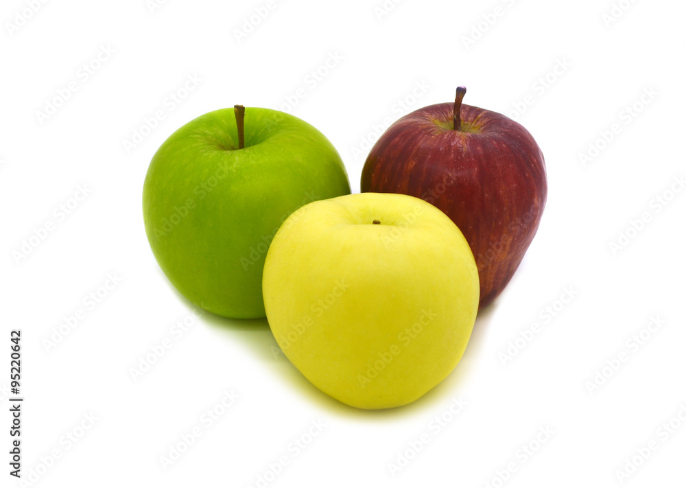  apple, isolated on white background