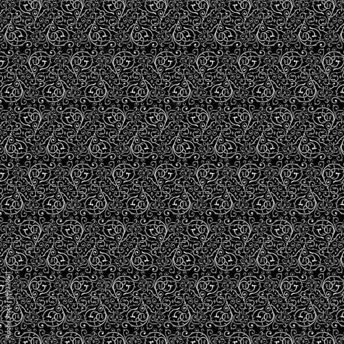 Wallpaper Batik Swirl Floral Ornament