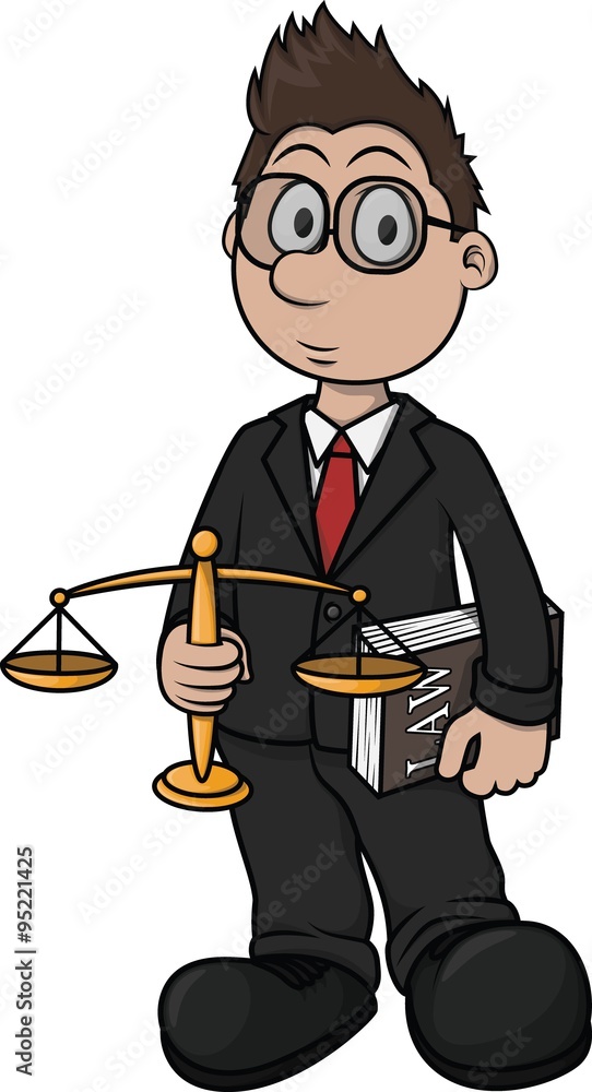 Lawyer cartoon illustration design Stock Vector Adobe Stock