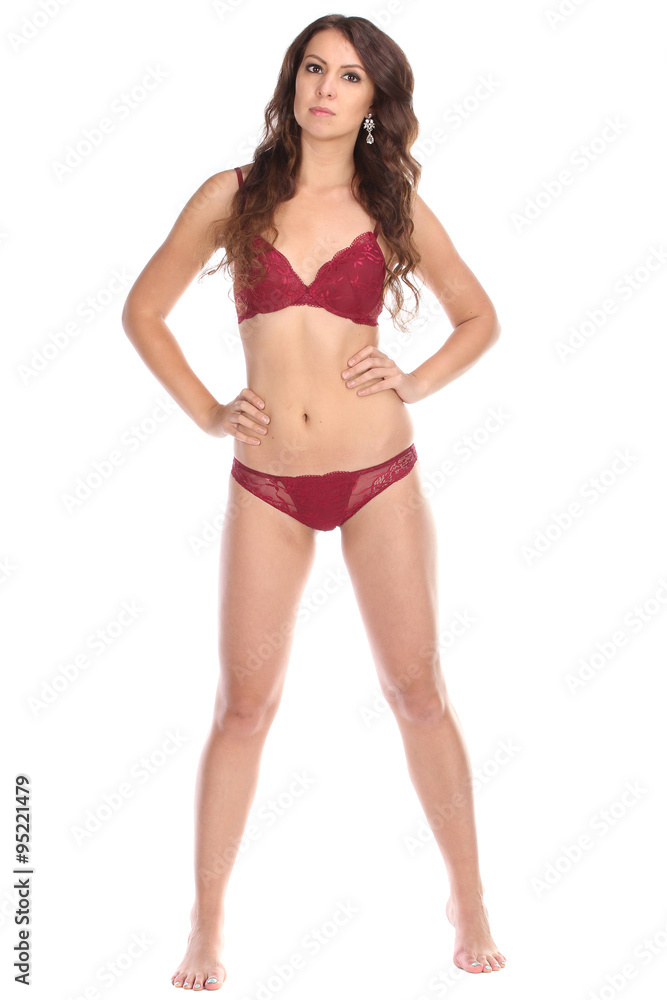Beautiful full body brunette beauty woman in sexy underwear Beautiful full body brunette beauty woman in sexy underwear