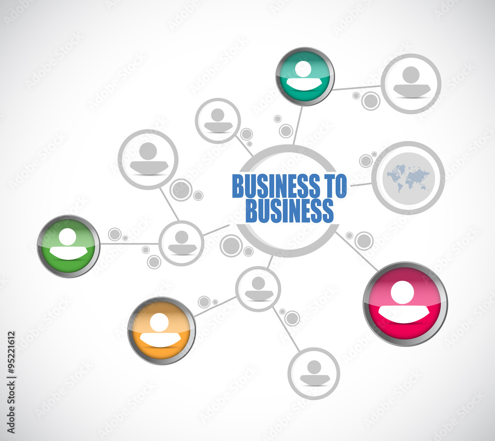business to business people diagram sign business to business people diagram sign