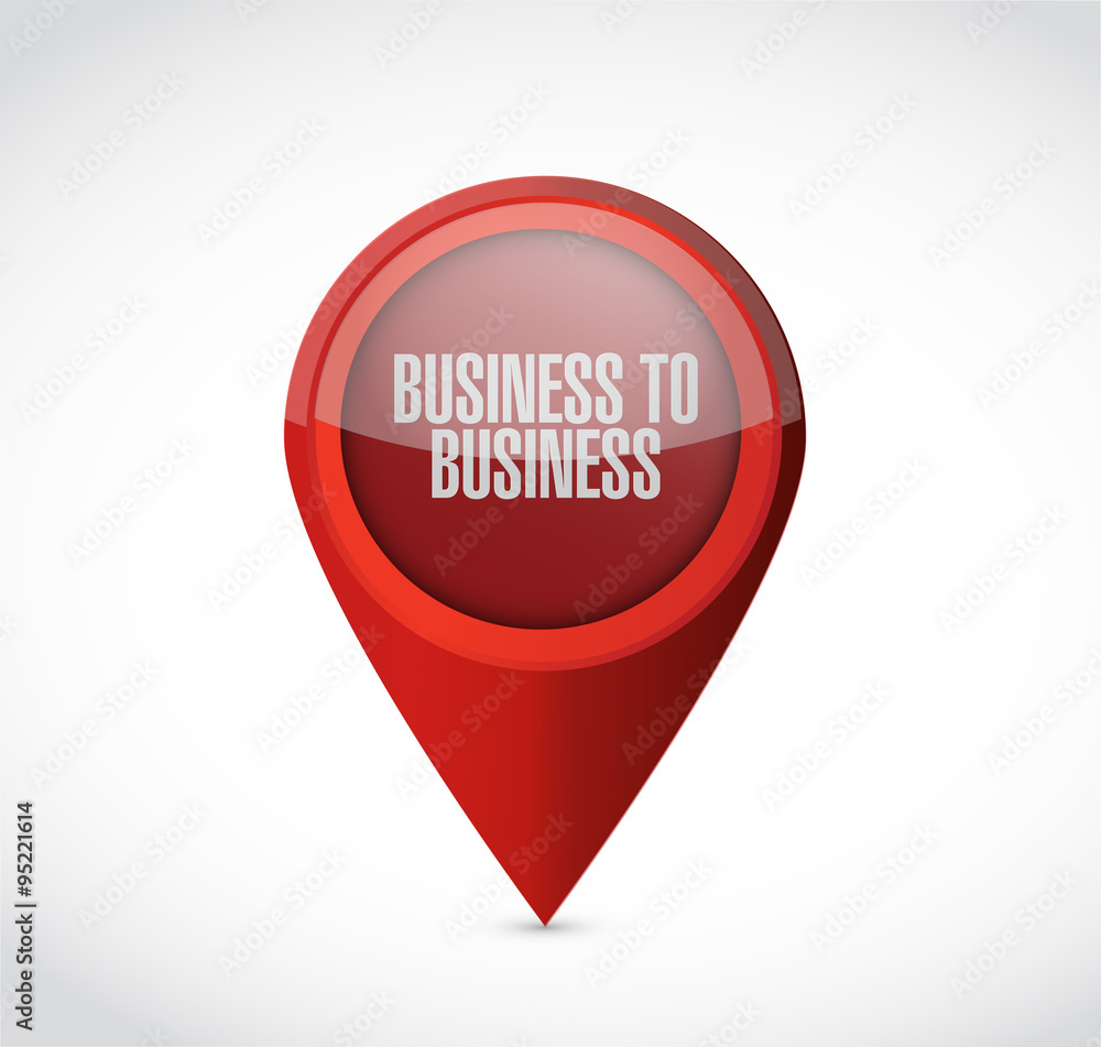 business to business pointer sign concept