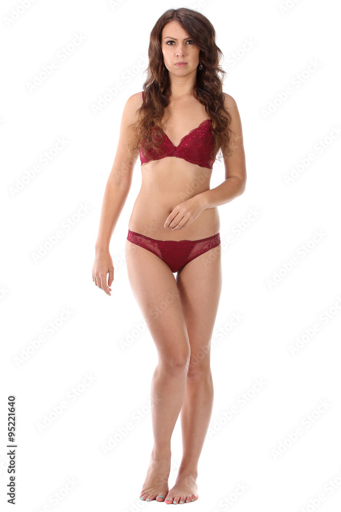 Beautiful full body brunette beauty woman in sexy underwear Beautiful full body brunette beauty woman in sexy underwear