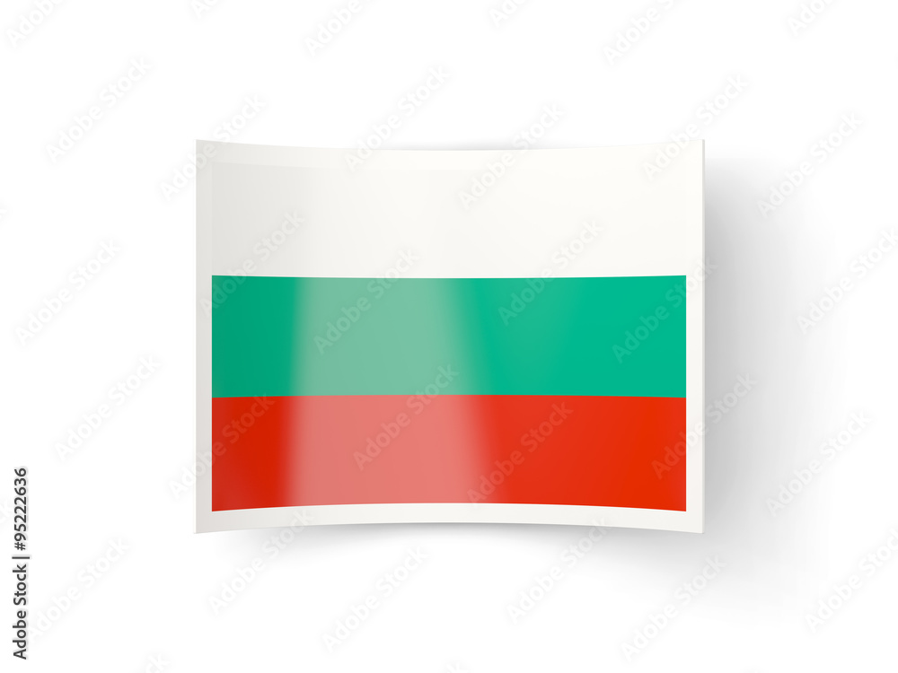 Bent icon with flag of bulgaria Bent icon with flag of bulgaria