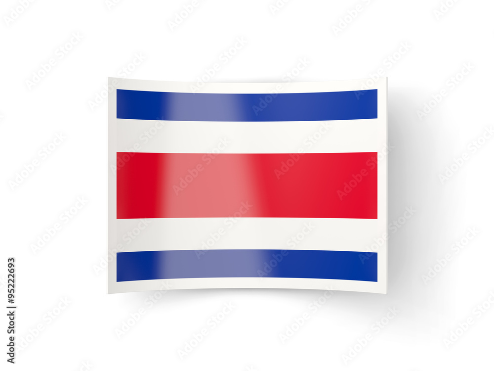 Bent icon with flag of costa rica Bent icon with flag of costa rica