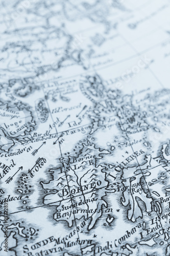 アンティークの世界地図　東アジア