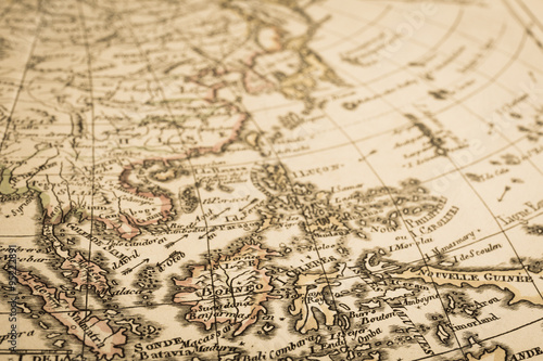 アンティークの世界地図　東アジア