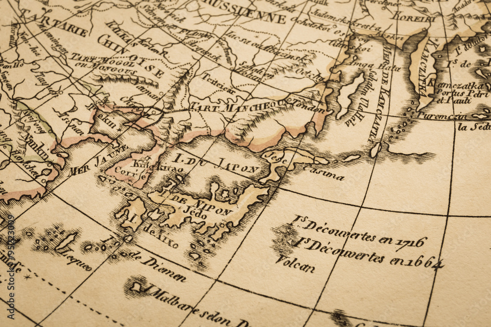 アンティークの世界地図　日本　