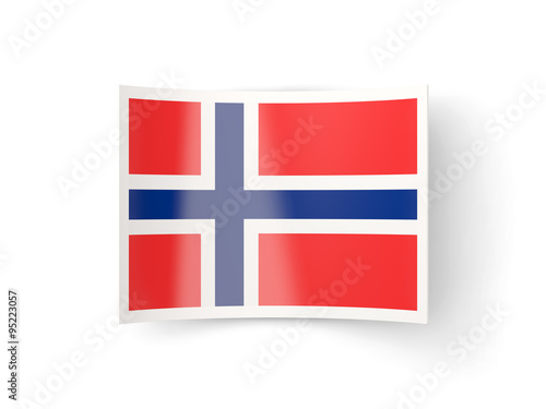 Bent icon with flag of norway
